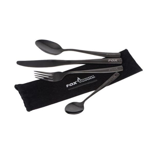 Couverts Fox Cookware Black Stainless Cutlery Set